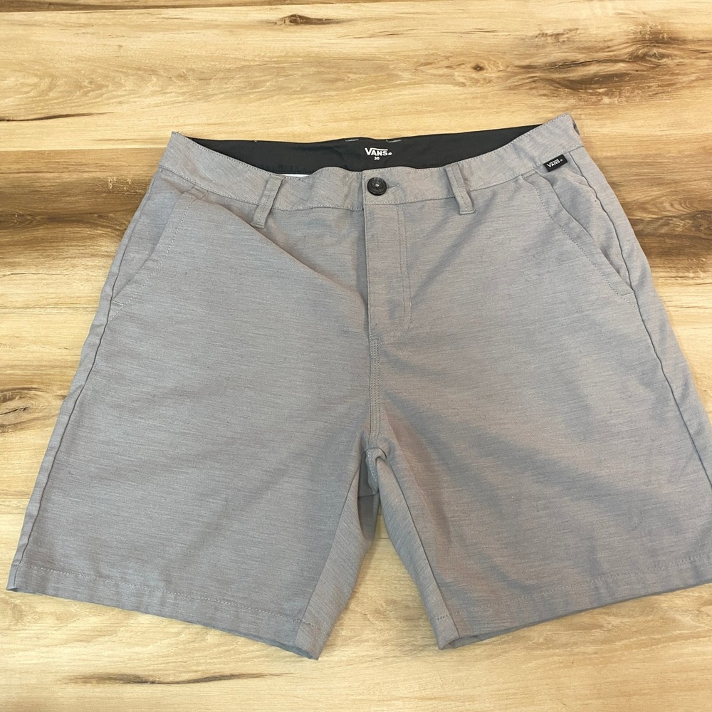 Vans Hybrid Shorts Mens 30 Gray Heathered Stretch Casual‎ Chino